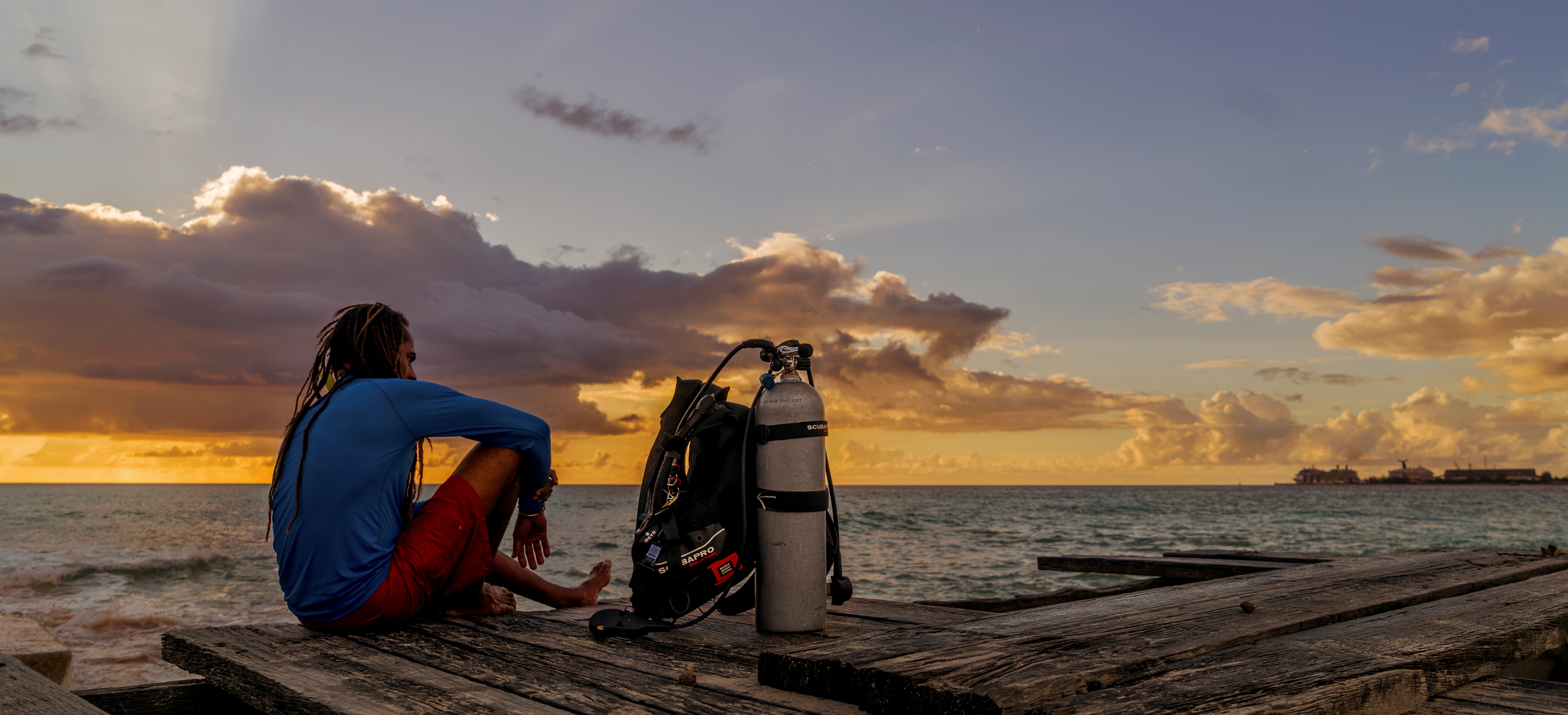 Diver with his gear